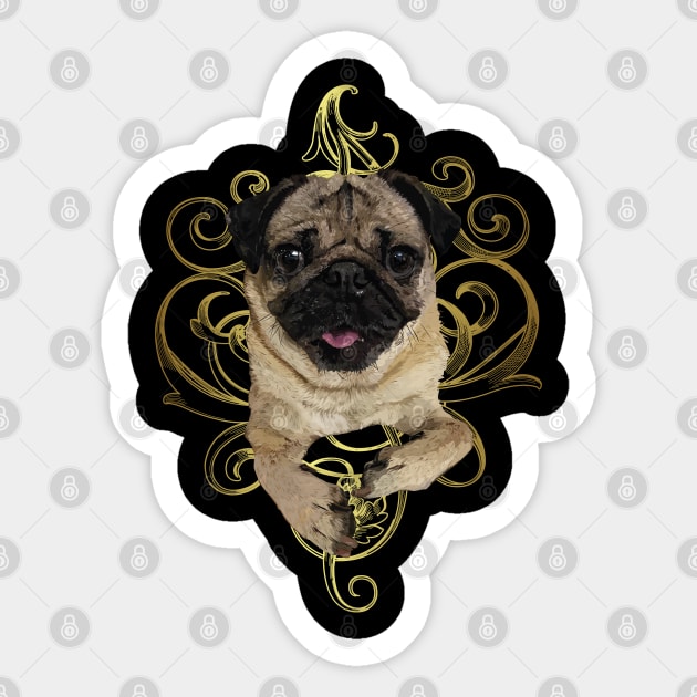 Pug Sticker by obscurite